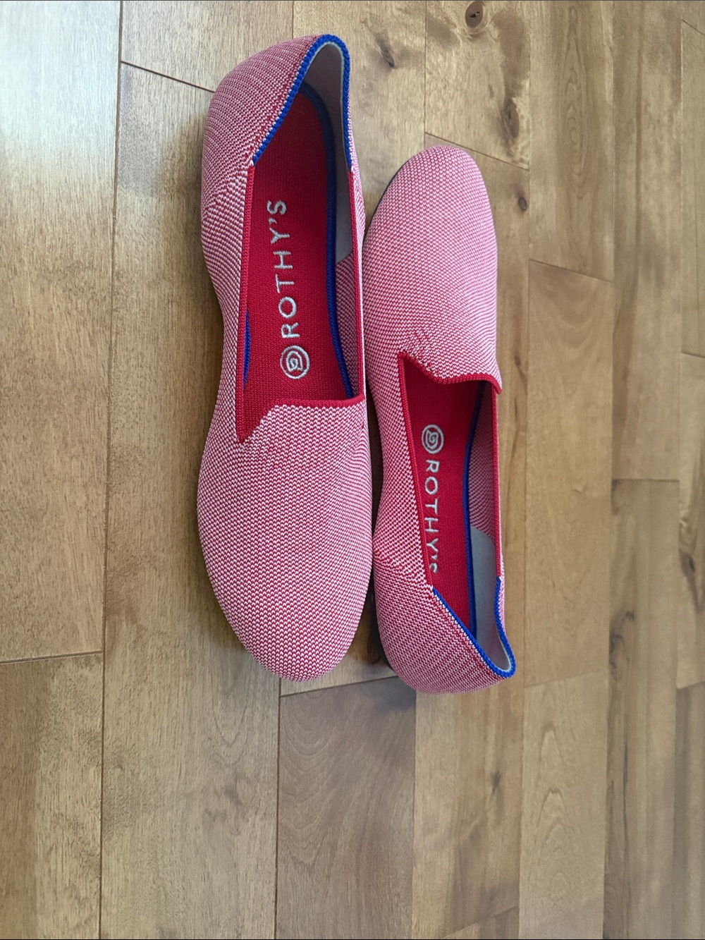 Rothy's Coral-Pink Knit Slip-On Flats